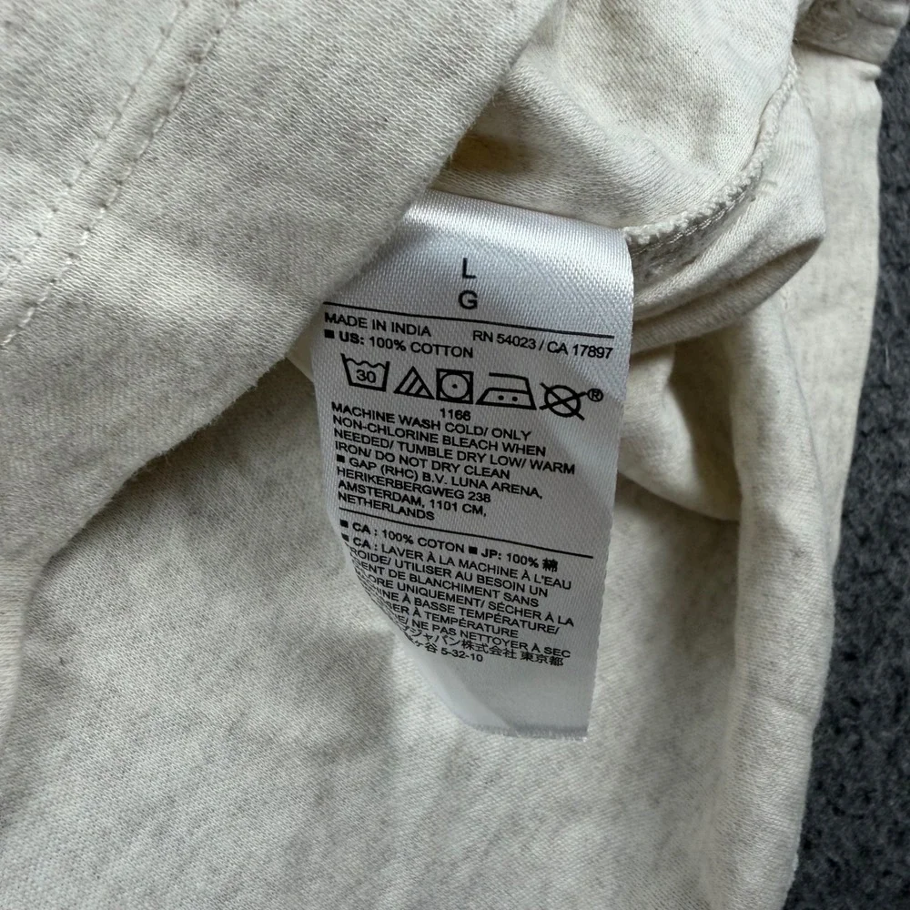 Banana Republic T-Shirt Men's Large Cream Touch Performance Cotton Short Sleeve